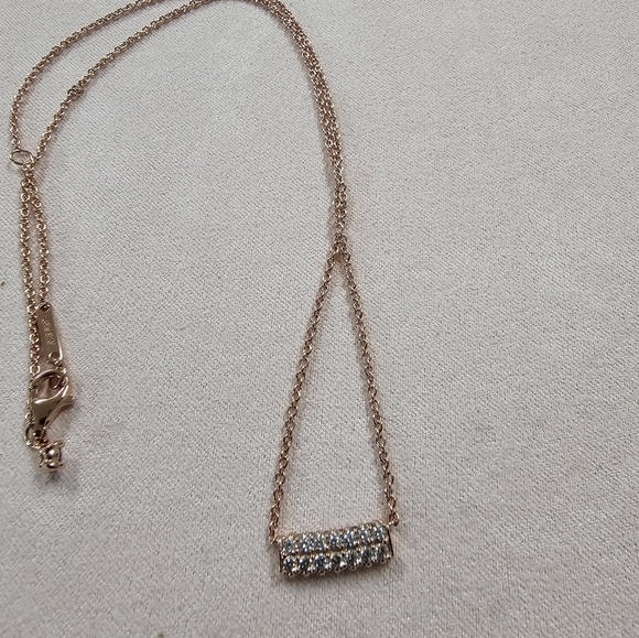 Pandora Timeless Pavé Double-row Bar Collier Necklace - Picture 5 of 7